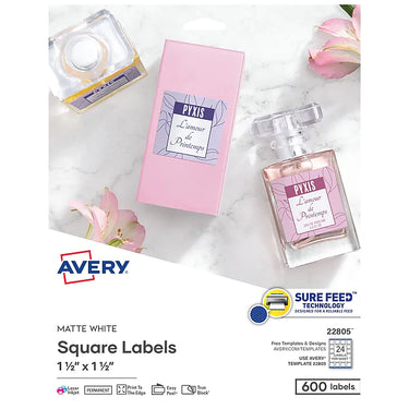 Avery Easy Peel Laser/Inkjet Multipurpose Labels, 1 1/2